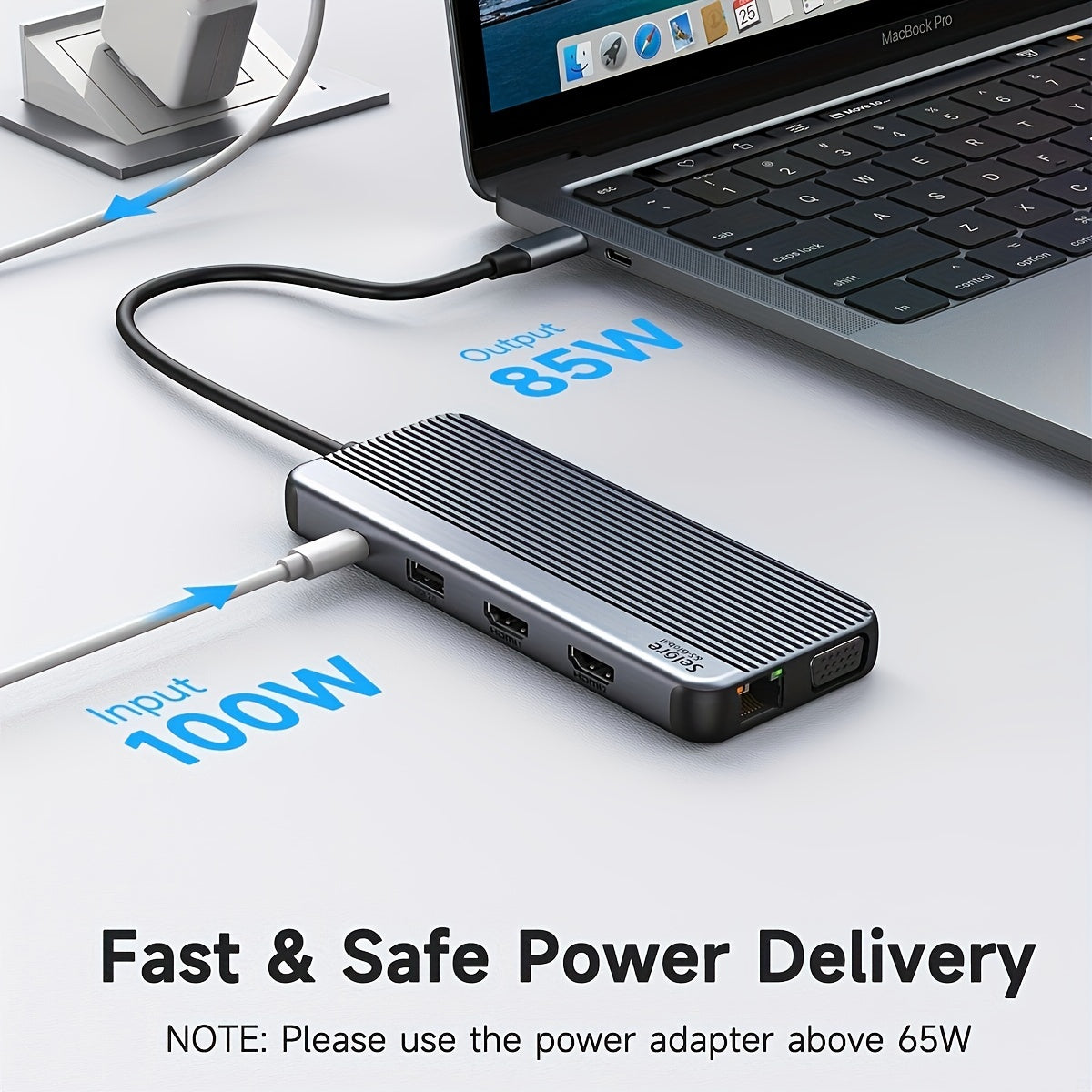 3 Monitor USB C Docking Station Laptop Docking Station 2 HDMI Triple Dispaly Dual HDMI USB C Hub Multi Monitor Adapter with 2 4K HDMI VGA PD 100W 10Gb USB C/A Ethernet Audio for Dell HP Lenovo Surface