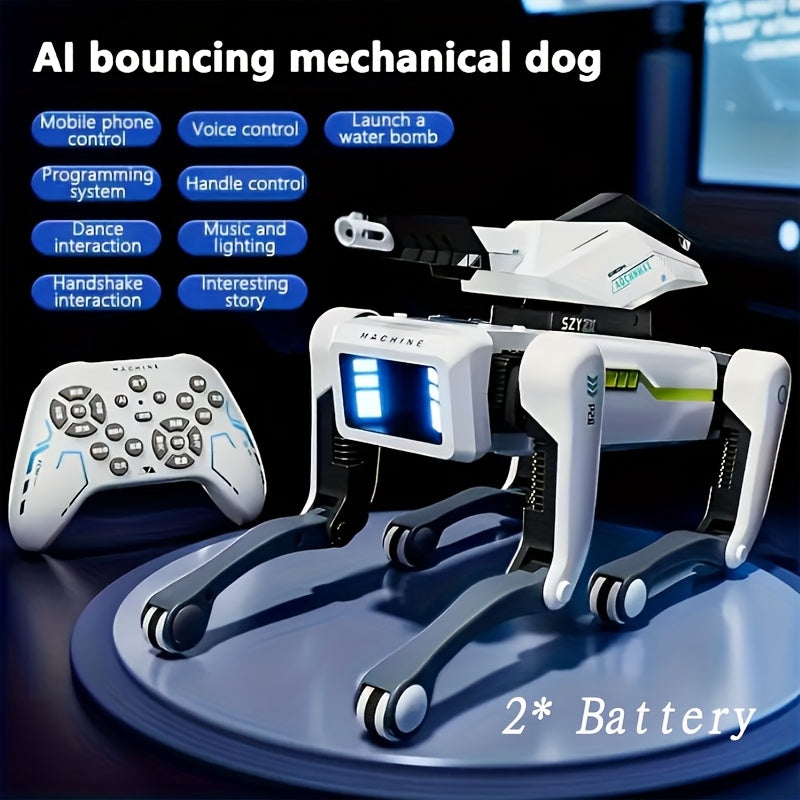 FACEGLE Smart Robotic Dog with AI Voice Control & App, 18 Modes (Kung Fu/Dance/Swimming), Wireless/ Compatible, USB, Voice Commands via Alexa-like System, Companion Robot Toy & s