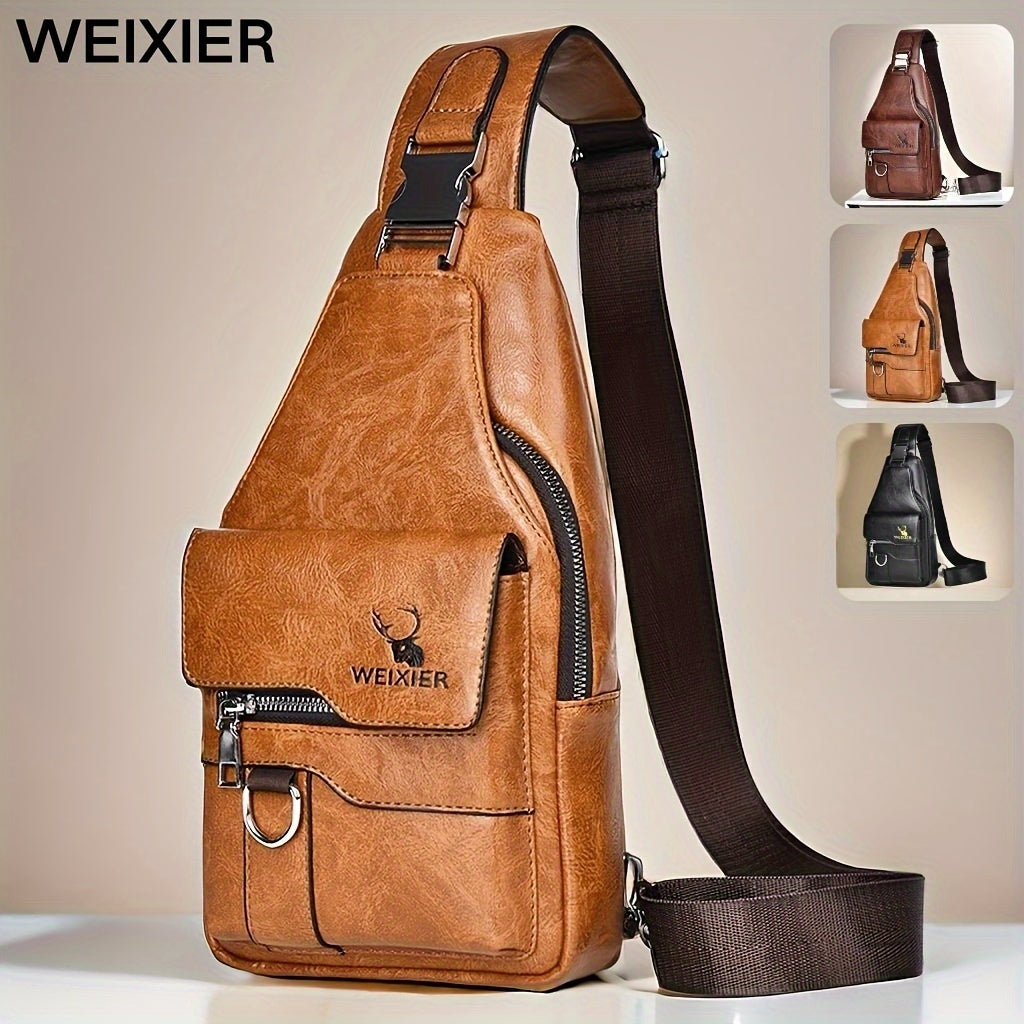 New and Wear-Resistant Men's Crossbody Bag, Handbag, Shoulder Bag, Chest Bag, Made of Wear-Resistant Fabric, with Large Capacity, Convenient to Carry, Suitable for Daily Work, Leisure, and Travel, Available in Multiple Colors