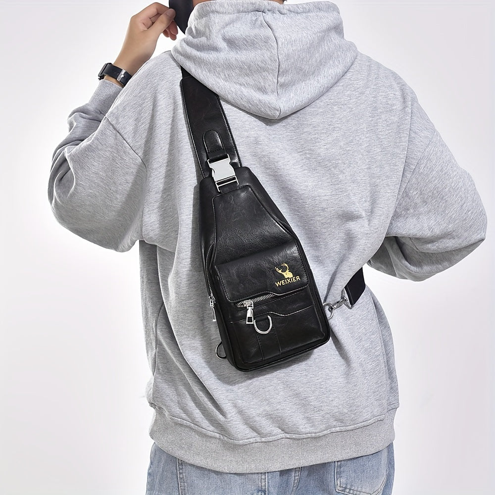 New and Wear-Resistant Men's Crossbody Bag, Handbag, Shoulder Bag, Chest Bag, Made of Wear-Resistant Fabric, with Large Capacity, Convenient to Carry, Suitable for Daily Work, Leisure, and Travel, Available in Multiple Colors