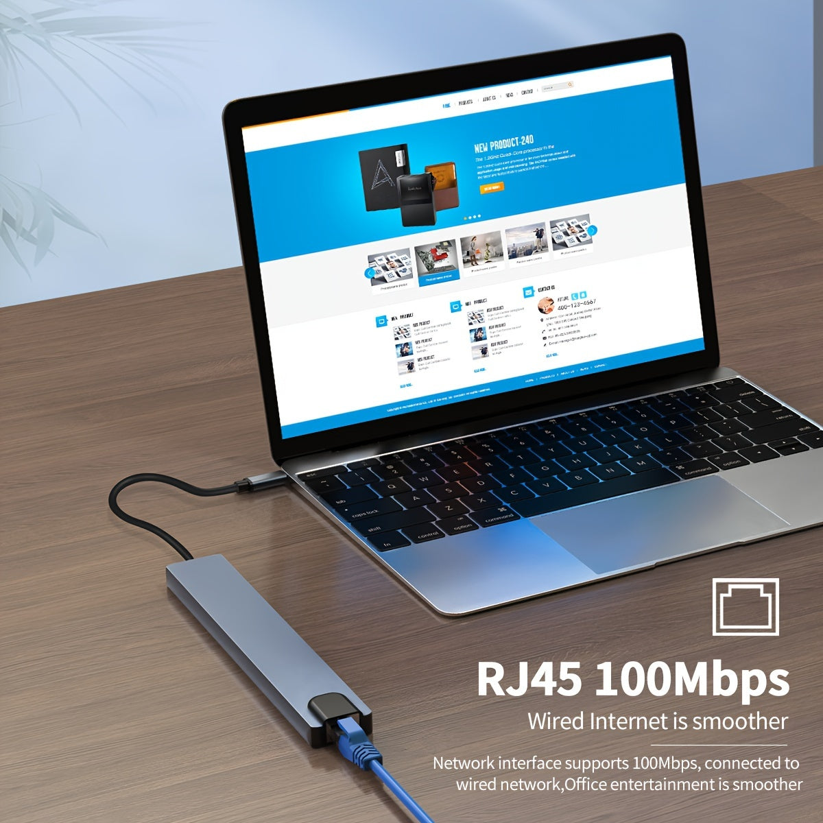 USB C Hub Multiport Adapter, 10-in-1 USB C Dongle, USB-C Hub for MacBook Pro with HDTV 4K 30Hz, Ethernet, 100W Power Delivery, 2 USB 2.0 Ports, SD/TF Card Reader, for HP/Dell/Lenovo Laptops