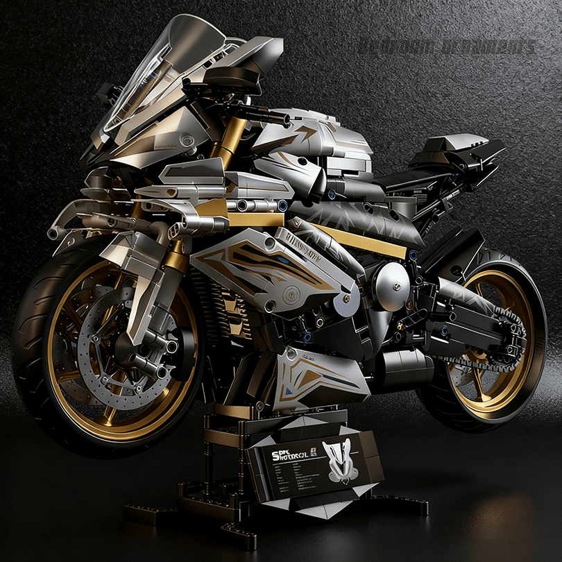 [2000+ Pcs Platinum Motorcycle Building Blocks] High-Tech Assembly Model | Suitable for Teens And Adults | Challenging Engineering Toy | Perfect for Holiday Gifts/Thanksgiving/Halloween/Christmas/New Year Gifts