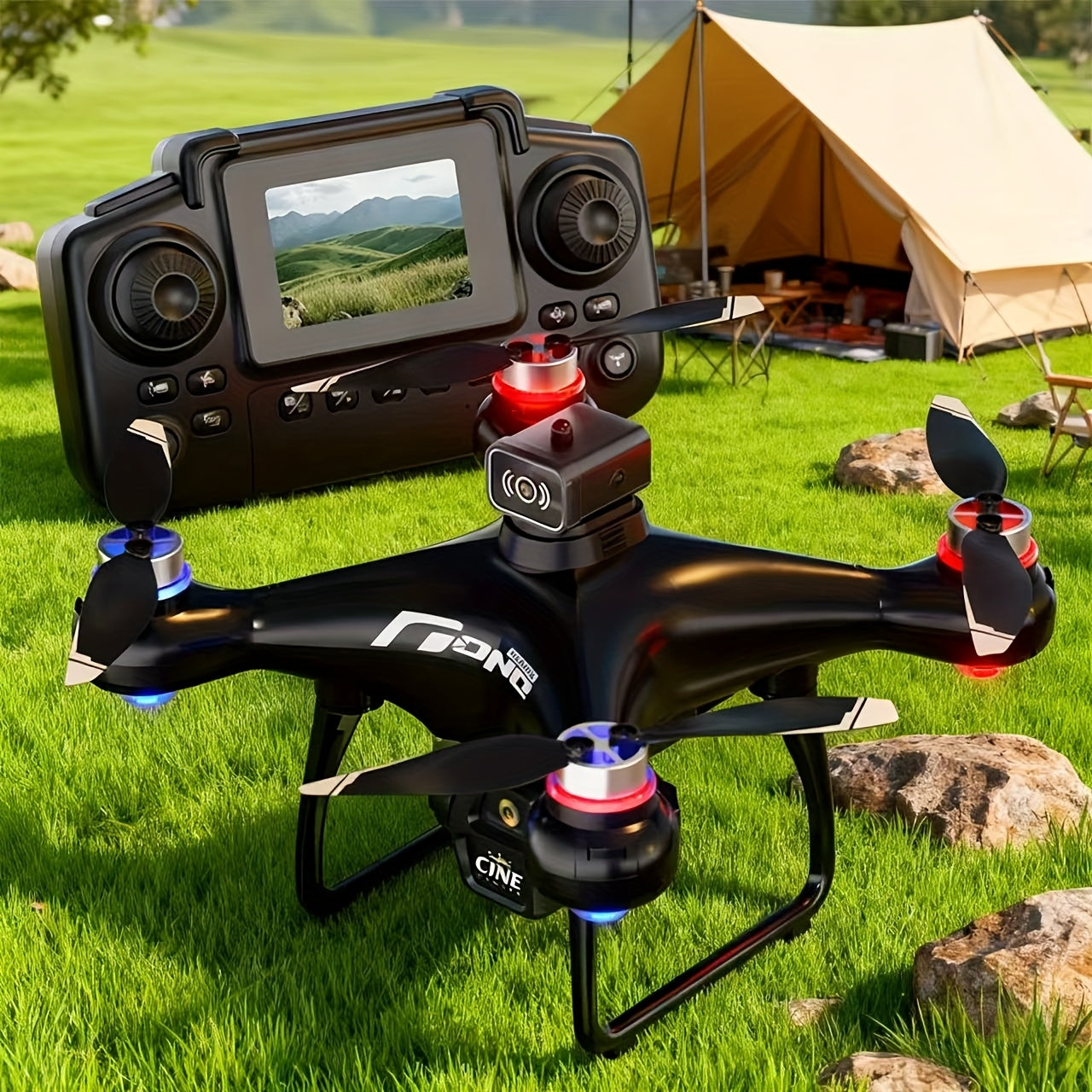 New F156 Dual-Camera Drone, Remote Control with Built-in Screen Display, Electric Adjustable Lens, Obstacle Avoidance, Flow Suspension, Brushless Motor Stable Flight, Real-time Video Transmission, 50x Zoom, Three-speed Adjust