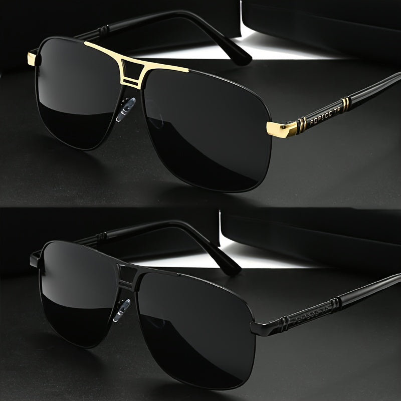 Ideal choice for 2 pairs of couple style gifts - Men's and Women's filter glasses with large frames, daily glasses