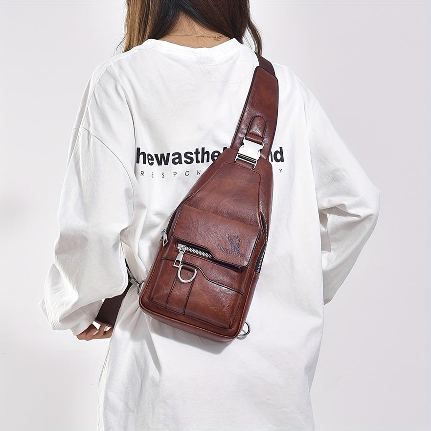 New and Wear-Resistant Men's Crossbody Bag, Handbag, Shoulder Bag, Chest Bag, Made of Wear-Resistant Fabric, with Large Capacity, Convenient to Carry, Suitable for Daily Work, Leisure, and Travel, Available in Multiple Colors