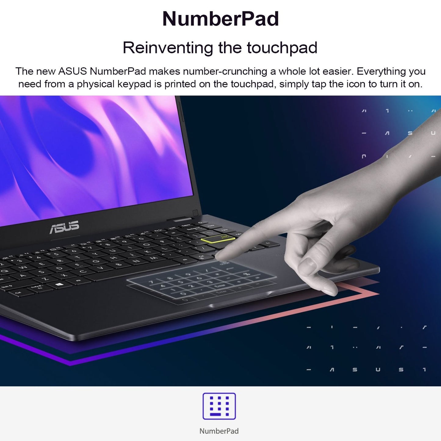 ASUS Laptop, 14" FHD Display, Intel Celeron N4500, 4GB Memory, 64GB eMMC, Touchpad, Webcam, Wi-Fi, Windows 11 Home, Quiet Blue