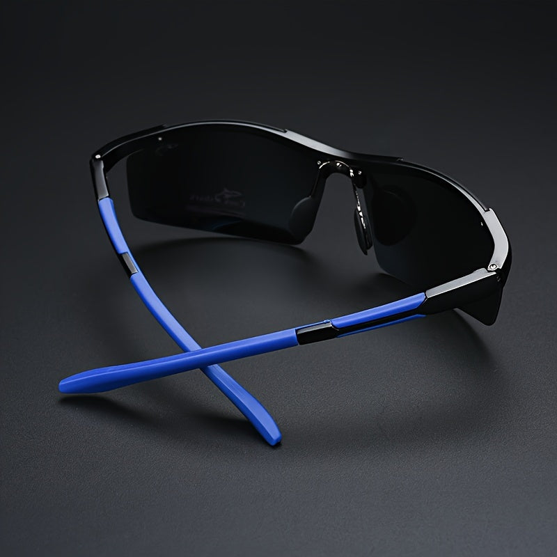 CookShark Men's Polarized Fashion Glasses - Wide Frame (>139mm) for Driving, Fishing & Hiking, Lightweight Durable Design with Protective Case, Casual Outdoor Travel Goggles, Sleek Construction, Quality Lenses