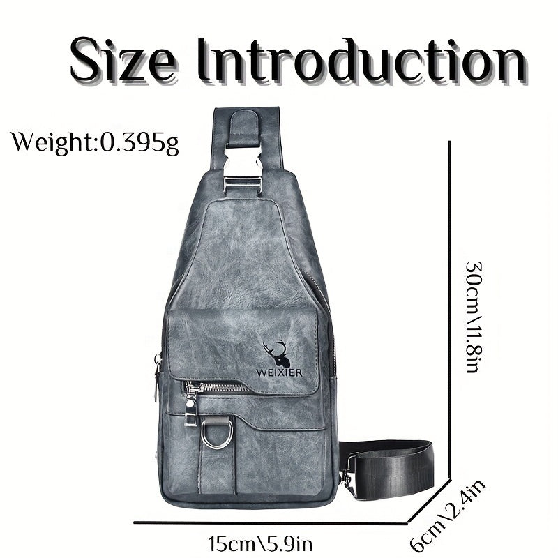 New and Wear-Resistant Men's Crossbody Bag, Handbag, Shoulder Bag, Chest Bag, Made of Wear-Resistant Fabric, with Large Capacity, Convenient to Carry, Suitable for Daily Work, Leisure, and Travel, Available in Multiple Colors