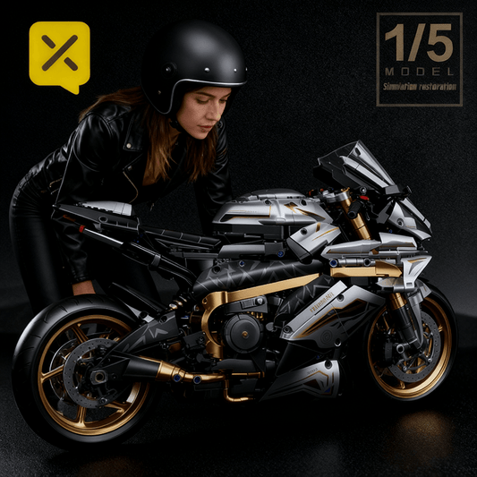 [2000+ Pcs Platinum Motorcycle Building Blocks] High-Tech Assembly Model | Suitable for Teens And Adults | Challenging Engineering Toy | Perfect for Holiday Gifts/Thanksgiving/Halloween/Christmas/New Year Gifts