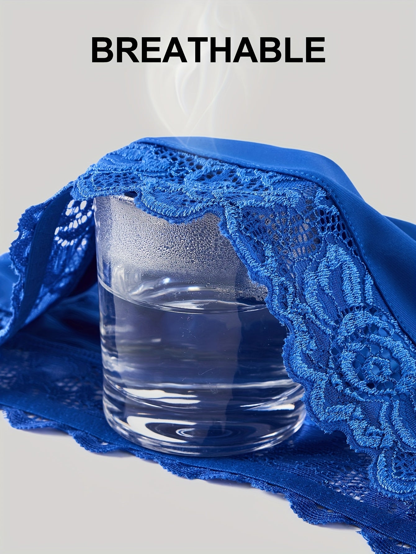 5pcs Women'S Elegant Lace Spliced Triangle Panties - Breathable Mid-Rise Bikini Briefs, Romantic Holiday Fashion, Solid Color, Comfortable & Stylish, Everyday Underwear | Elegant Lace Detail | Smooth Texture Fabric