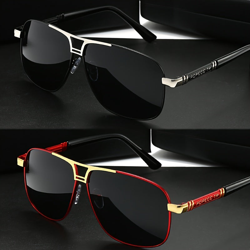 Ideal choice for 2 pairs of couple style gifts - Men's and Women's filter glasses with large frames, daily glasses