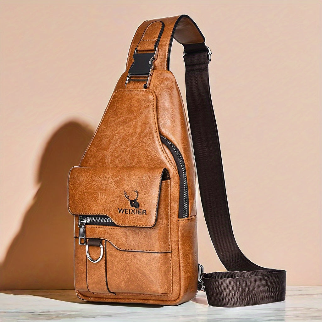 New and Wear-Resistant Men's Crossbody Bag, Handbag, Shoulder Bag, Chest Bag, Made of Wear-Resistant Fabric, with Large Capacity, Convenient to Carry, Suitable for Daily Work, Leisure, and Travel, Available in Multiple Colors