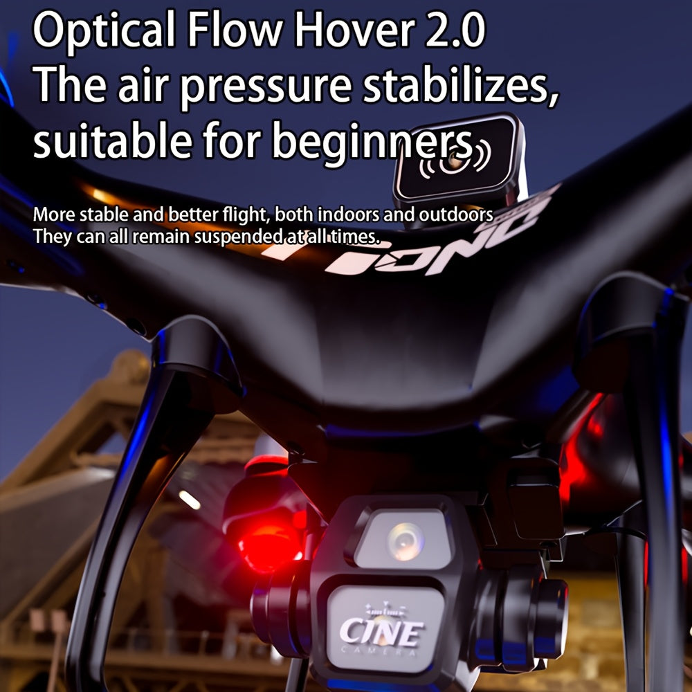 New F156 Dual-Camera Drone, Remote Control with Built-in Screen Display, Electric Adjustable Lens, Obstacle Avoidance, Flow Suspension, Brushless Motor Stable Flight, Real-time Video Transmission, 50x Zoom, Three-speed Adjust