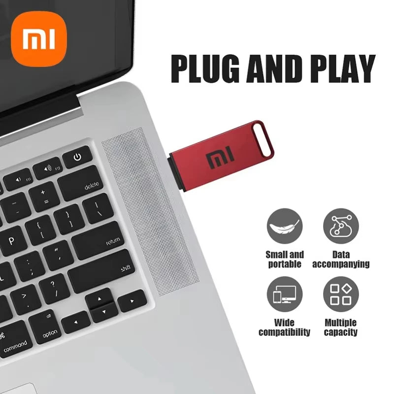 Xiaomi USB 3.2 16TB Flash Drive High Speed Transfer Metal Type C U Flash SSD Portable Mini Flash Drive Memory Waterproof U Drive