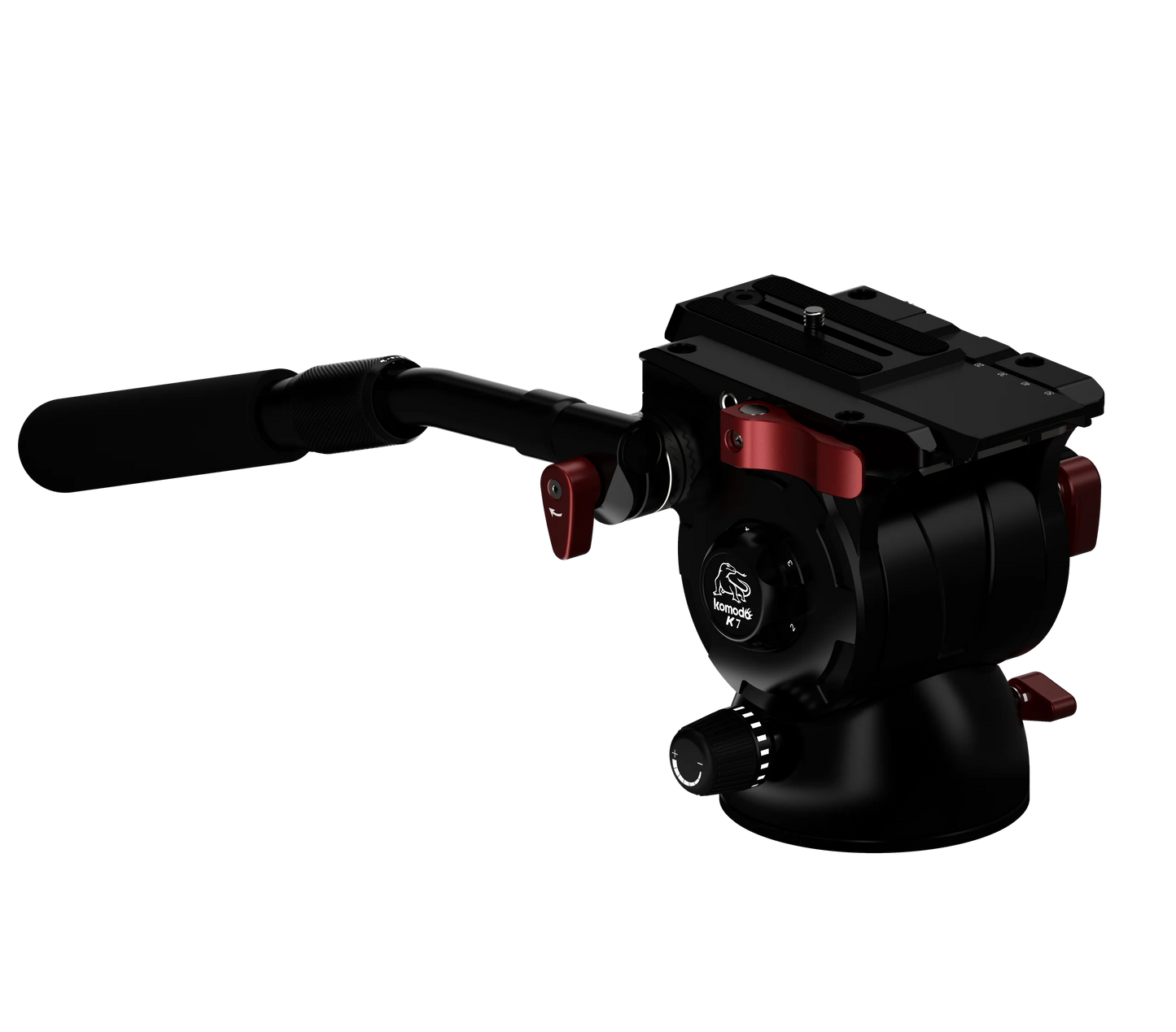 IFOOTAGE Video Camera Tripod Fluid Drag Pan Head with 1/4" and 3/8" Screws Sliding Quick Release Plate for Canon Nikon Sony DSLR