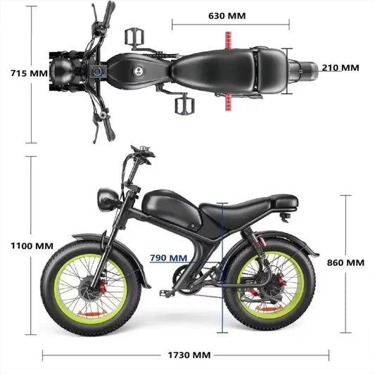 2000W Motor Electric Bicycle 48V23AH Lithium Battery Electric Bike Hydraulic Brake Motorcycle 20*4 Inch Fat Tire Mountain E-bike