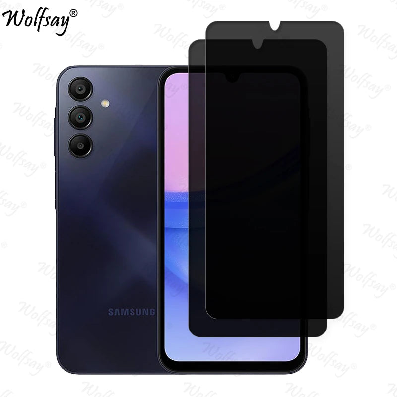 Anti-Spy Tempered Glass For Samsung Galaxy A15 Privacy Screen Protector For Samsung A15 Glass For Samsung A15 Glass 6.5 inch