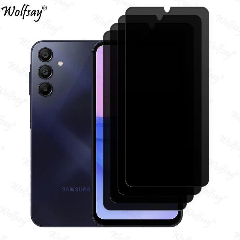 Anti-Spy Tempered Glass For Samsung Galaxy A15 Privacy Screen Protector For Samsung A15 Glass For Samsung A15 Glass 6.5 inch