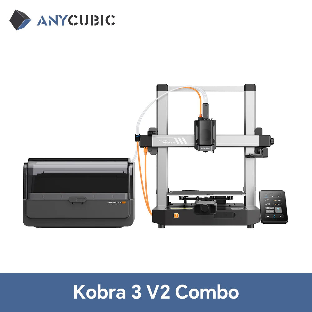 ANYCUBIC Kobra 3 V2 Combo AE Version 3D Printer Large Size Automatic Leveling FDM High Speed Desktop Multi Color 3D Printer