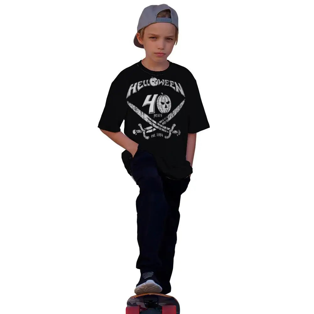 German Heavy Metal Rock Band Helloween Printed T-shirt Street Hip-hop Oversized Men's Tee Trendy Vintage Style Unisex Clothing