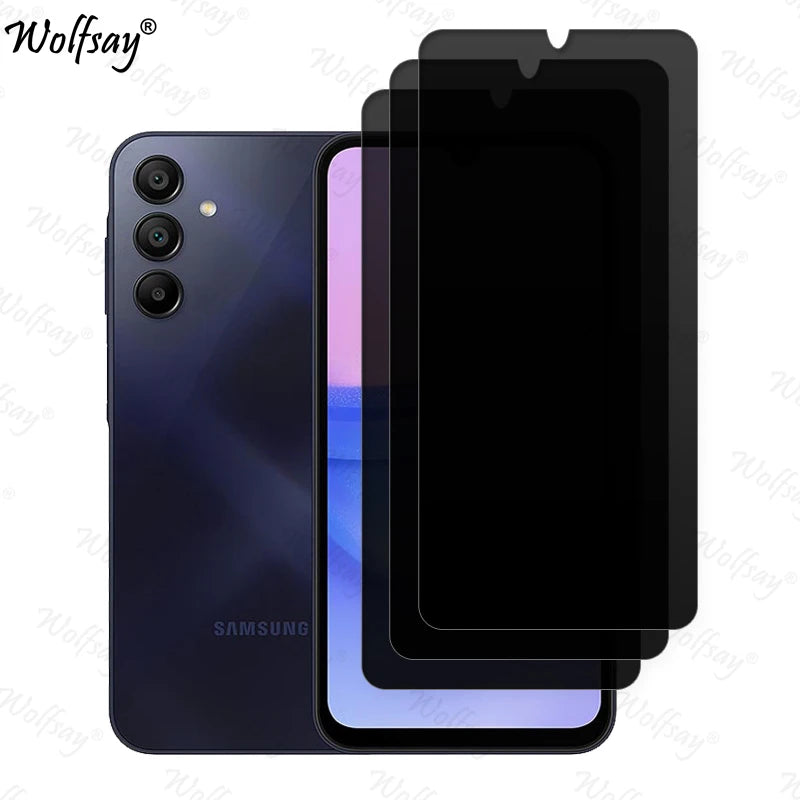 Anti-Spy Tempered Glass For Samsung Galaxy A15 Privacy Screen Protector For Samsung A15 Glass For Samsung A15 Glass 6.5 inch