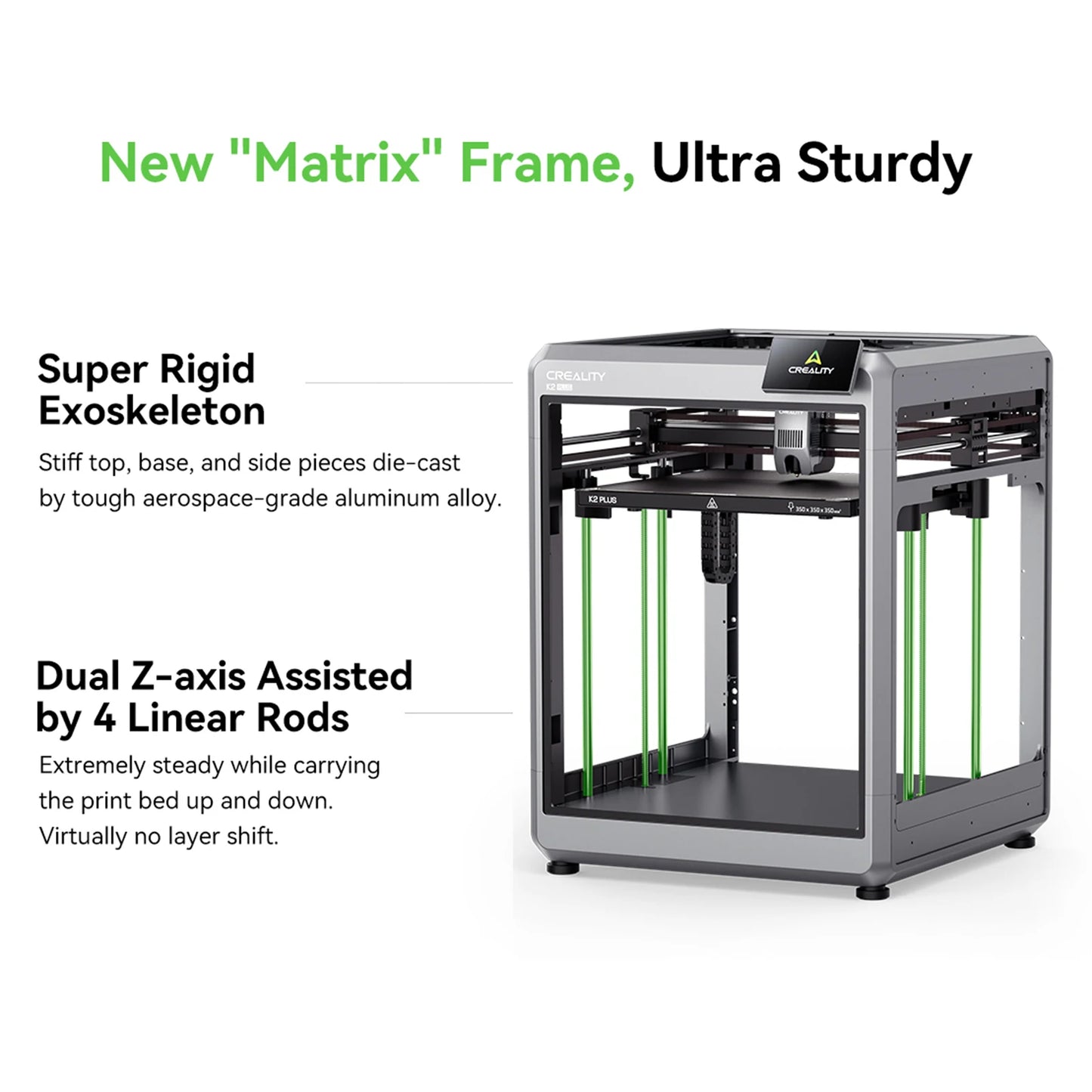 Creality K2 Plus Combo 3D Printer 600mm/s All-metal Extruder With AI Camera Suit for Carbon Fiber 350x350x350mm Build Vol