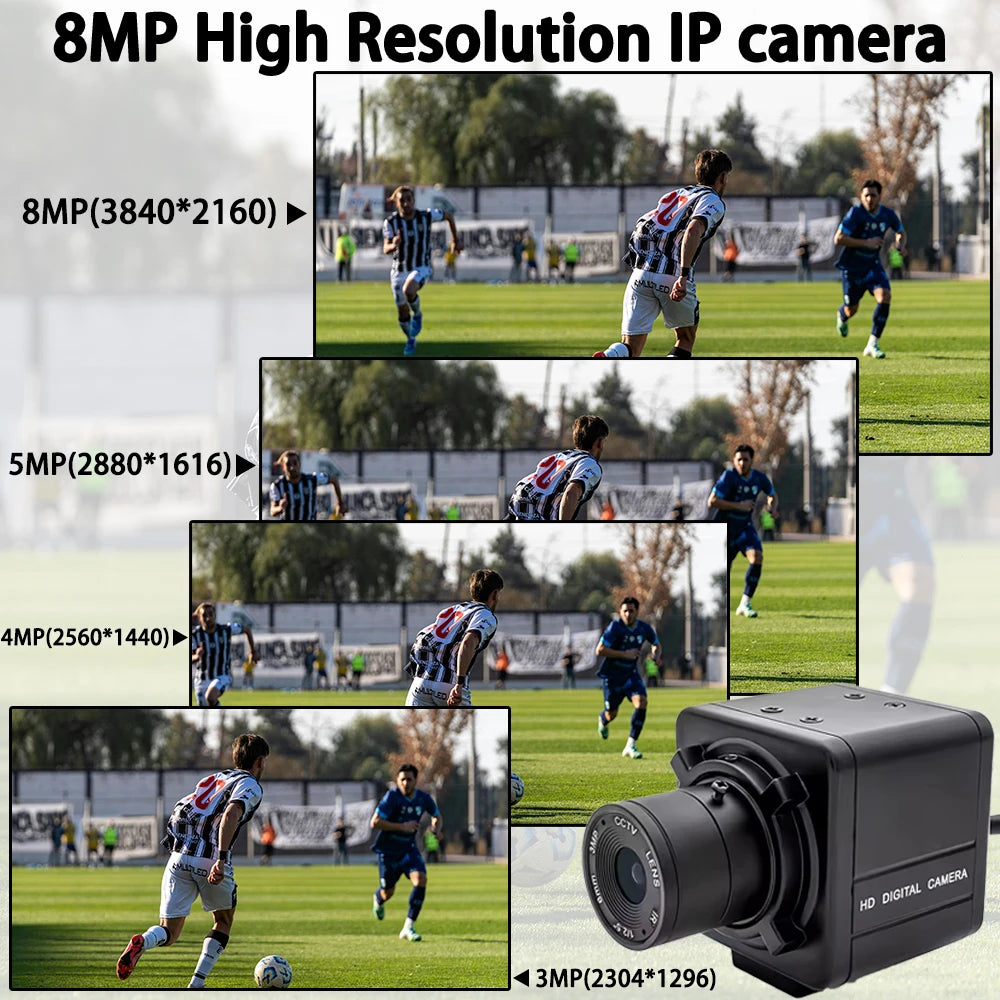 WGWK 4K CMOS POE Digital Live Stream Camera 3/4/5/8MP HD Security Protection Webcam Industrial 2.1/5-100mm Manual Varifocal Lens