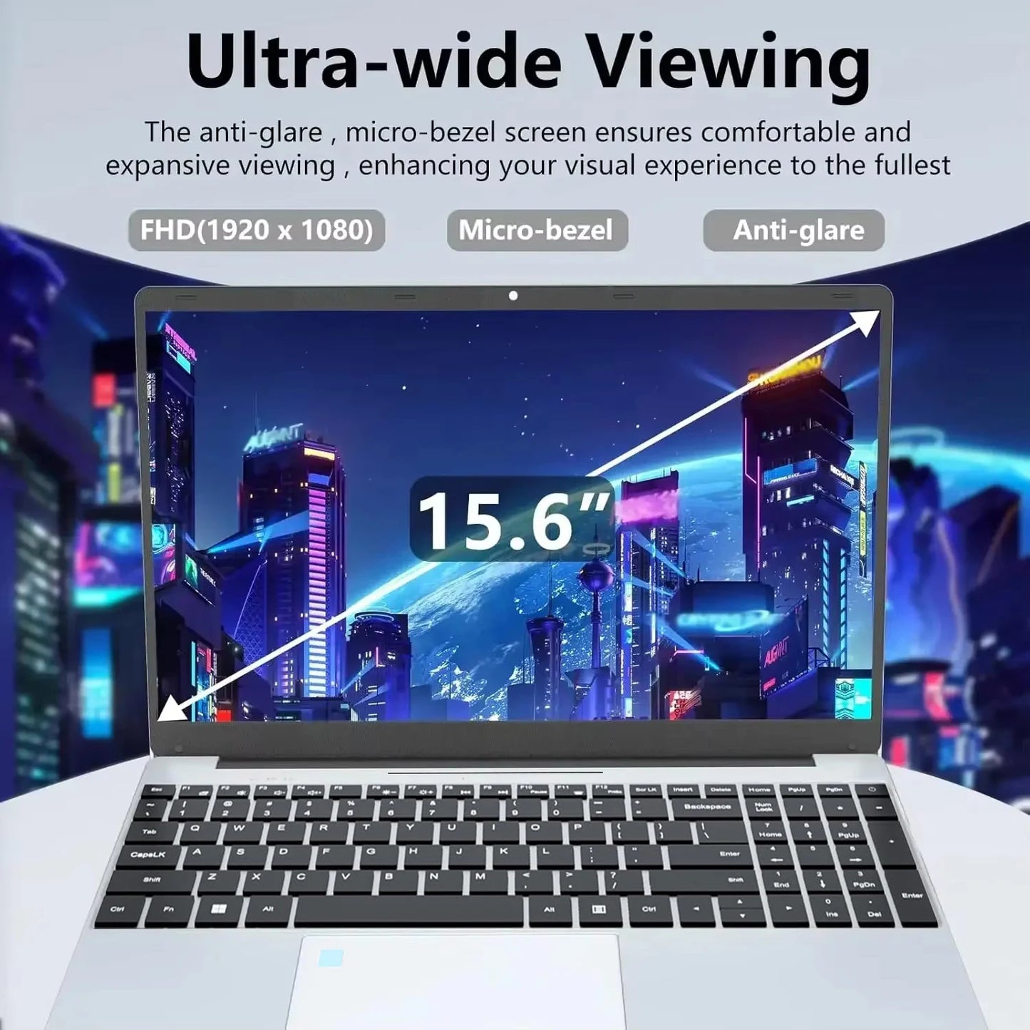 2025 Windows 11 Laptop Computer Intel Core i7 8500Y N4000 Ultra-thin Notebook 16GB RAM 1TB 2TB SSD 15.6" Fingerprint Unlock  PC