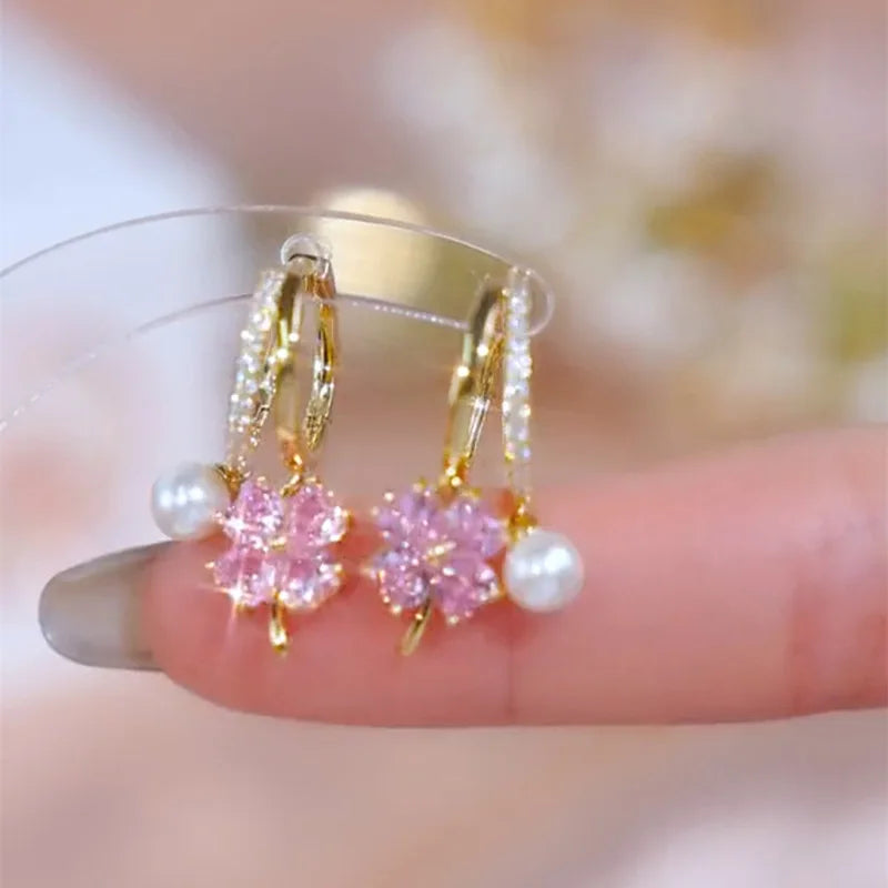 Lymphatic Slimming Magnetic Weight Loss Earrings for Women Sparkly Rhinestone Dangle Quartz Stone Lymphatic Drain Earrings