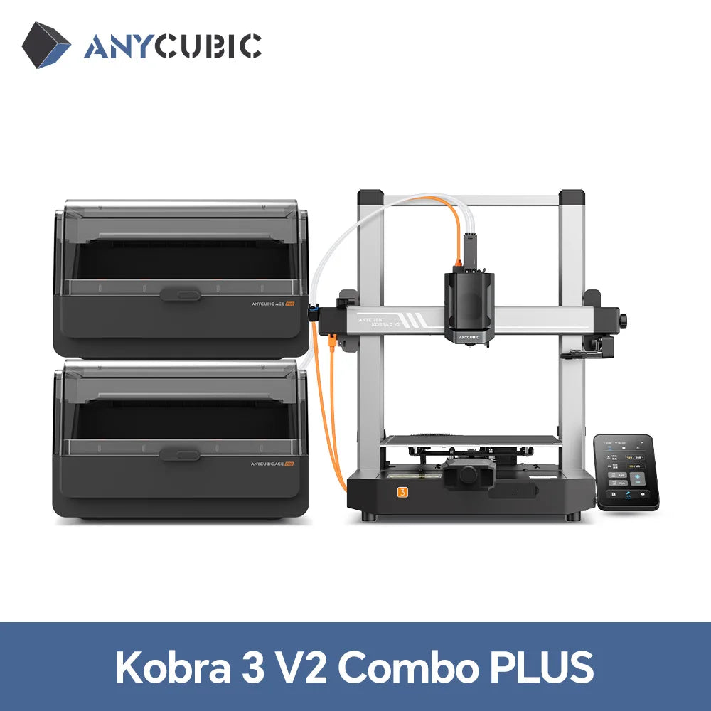 ANYCUBIC Kobra 3 V2 Combo AE Version 3D Printer Large Size Automatic Leveling FDM High Speed Desktop Multi Color 3D Printer