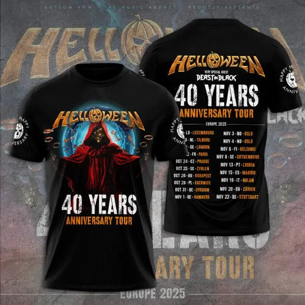 Classic Rock Helloween T-shirts Male 3D Print Men Women Hip Hop Trend Short Sleeve TShirt Street Loose Casual Oversized Y2k Tops