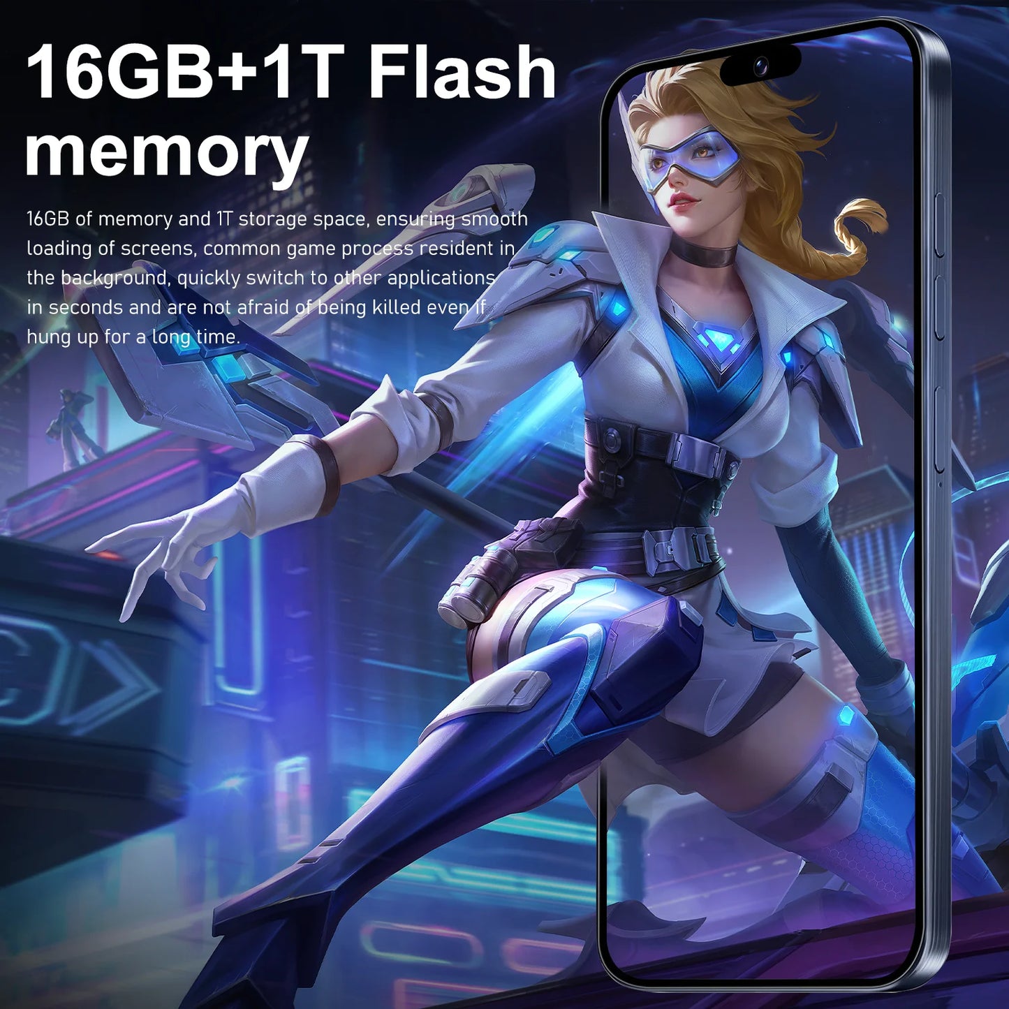 2025 HOT i16 pro max NEW 7.3HD Global Edition Original Smart Dual Card 6800mAh Battery Facial Recognition Function