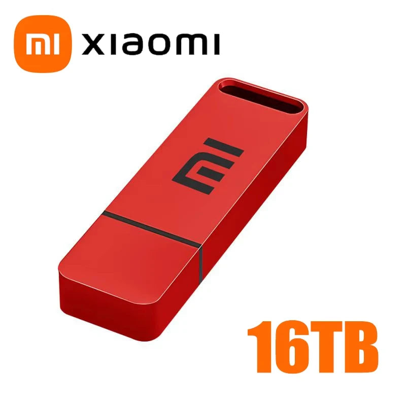 Xiaomi USB 3.2 16TB Flash Drive High Speed Transfer Metal Type C U Flash SSD Portable Mini Flash Drive Memory Waterproof U Drive