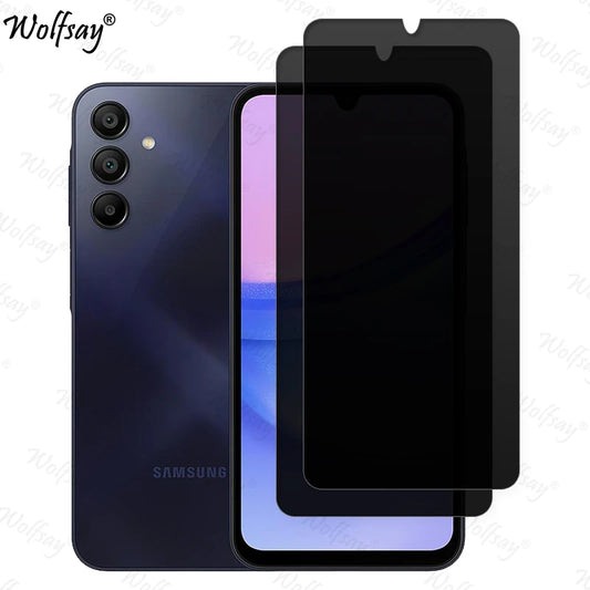 Anti-Spy Tempered Glass For Samsung Galaxy A15 Privacy Screen Protector For Samsung A15 Glass For Samsung A15 Glass 6.5 inch