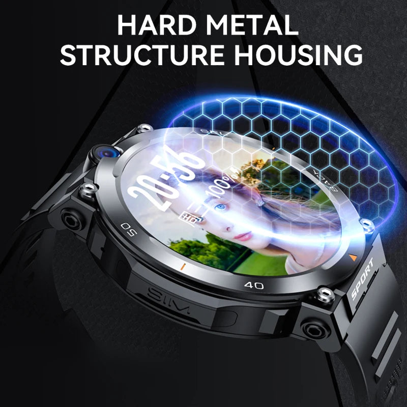 4G Smart Watch Men 1.39 inch Screen 900mah Battery 8GB+128GB RAM 500W Camera Video Call GPS WIFI Google APPS Download Smartwatch