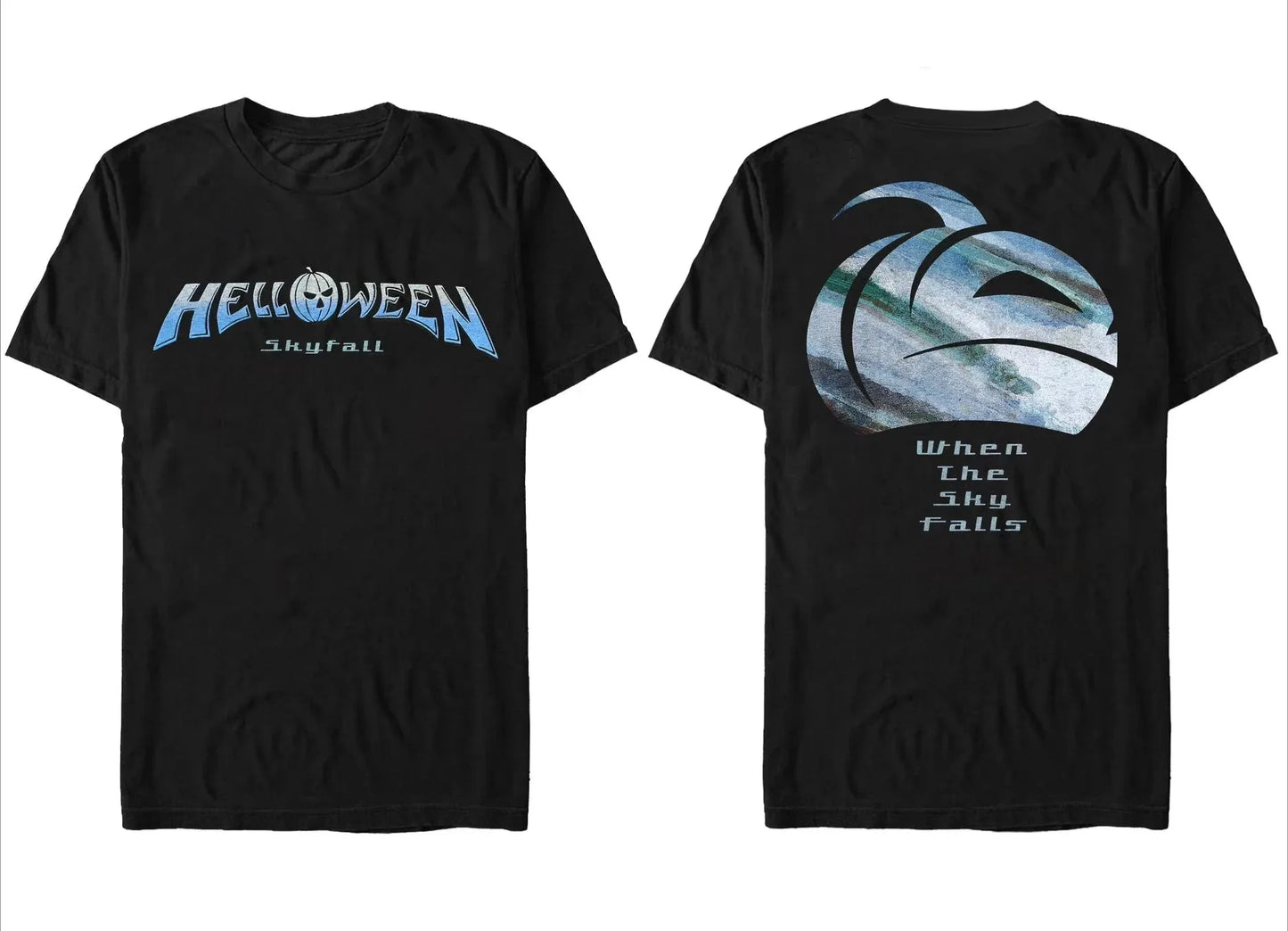 Heavy Metal Helloween T-Shirt Band Family Tee Music T-Shirt Summer Short Sleeve Womens T-Shirt Black Casual Crew Neck Cotton Tee