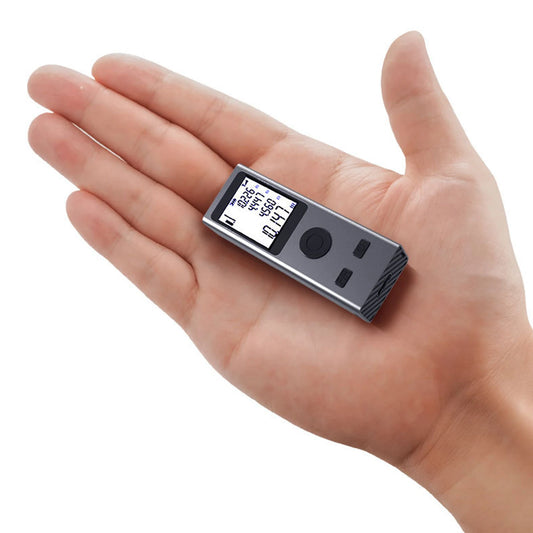 Mini Laser Rangefinder Digital Tape Measure Laser Ruler USB Charge Aluminum Alloy Fuselage Measuring Distance: 30/50/60m