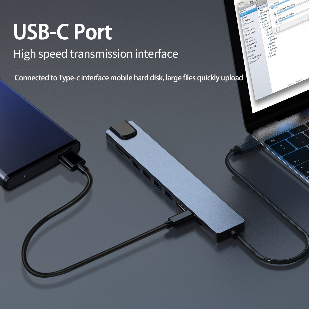 USB C Hub Multiport Adapter, 10-in-1 USB C Dongle, USB-C Hub for MacBook Pro with HDTV 4K 30Hz, Ethernet, 100W Power Delivery, 2 USB 2.0 Ports, SD/TF Card Reader, for HP/Dell/Lenovo Laptops