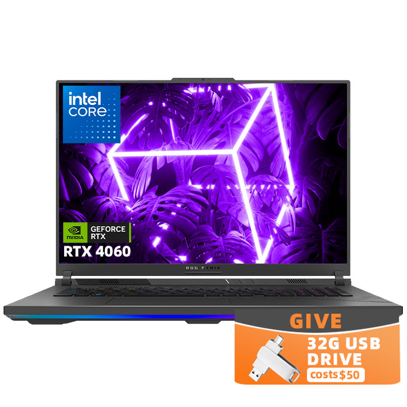 ASUS ROG Strix G18 18 inch 240Hz QHD Gaming Laptop, 14th Gen Intel 24-Core i9 14900HX, 64GB DDR5, 2TB SSD, GeForce RTX 4060, Wi-Fi 6, Windows 11 Home, with 32GB USB Flash Drive