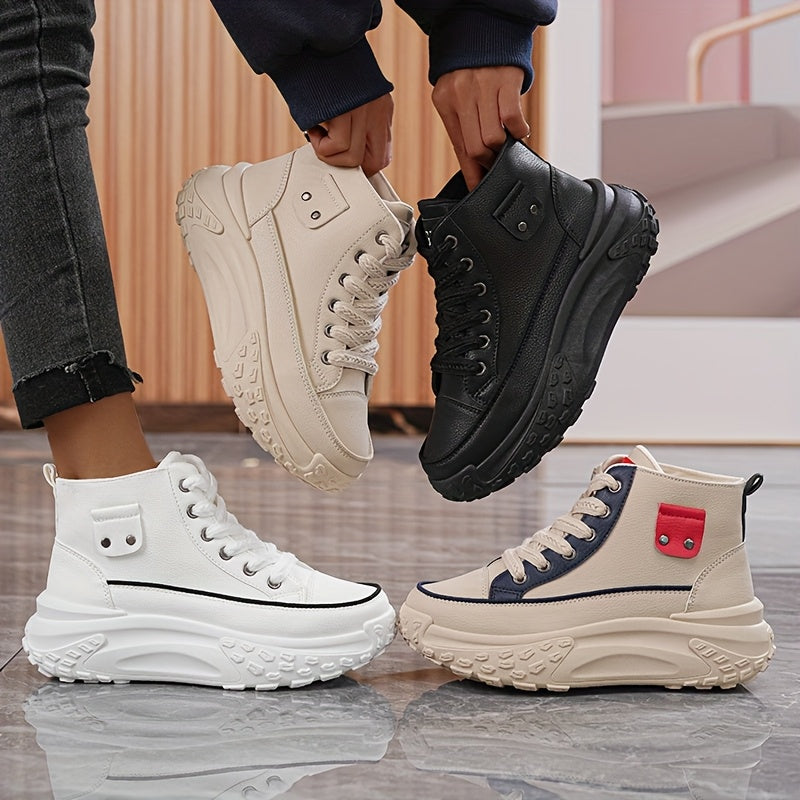 Spring New Thick-Soled Women's Sports Shoes - Versatile and Comfortable Casual Sneakers