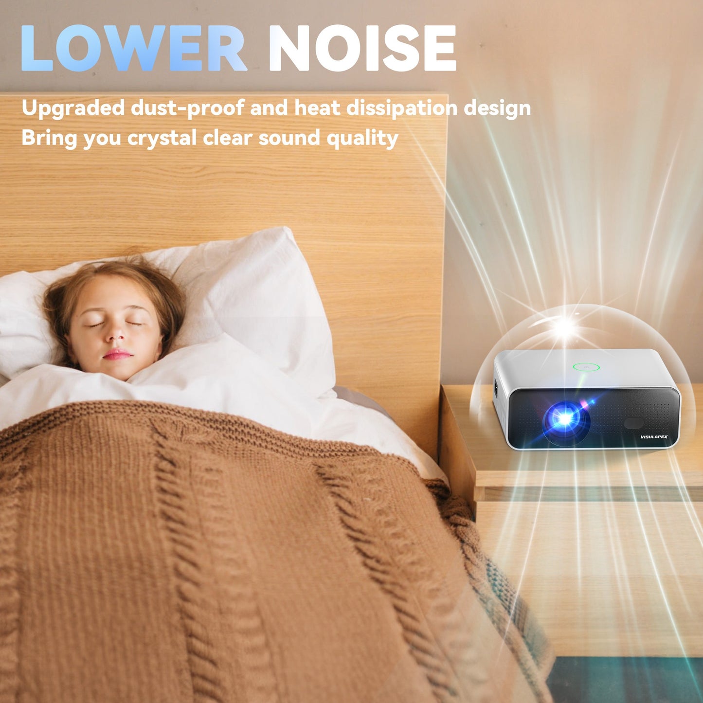 Mini HD Smart Projector 4K Support 1080P Native Electric Focus Android 11, Built-in APP TV, BT Wi-Fi, Compatible with TV Stick/PC/Smartphones/USB, Built-in Speaker, Home Theater Outdoor Movie Office