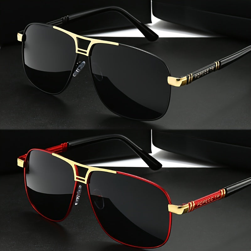 Ideal choice for 2 pairs of couple style gifts - Men's and Women's filter glasses with large frames, daily glasses