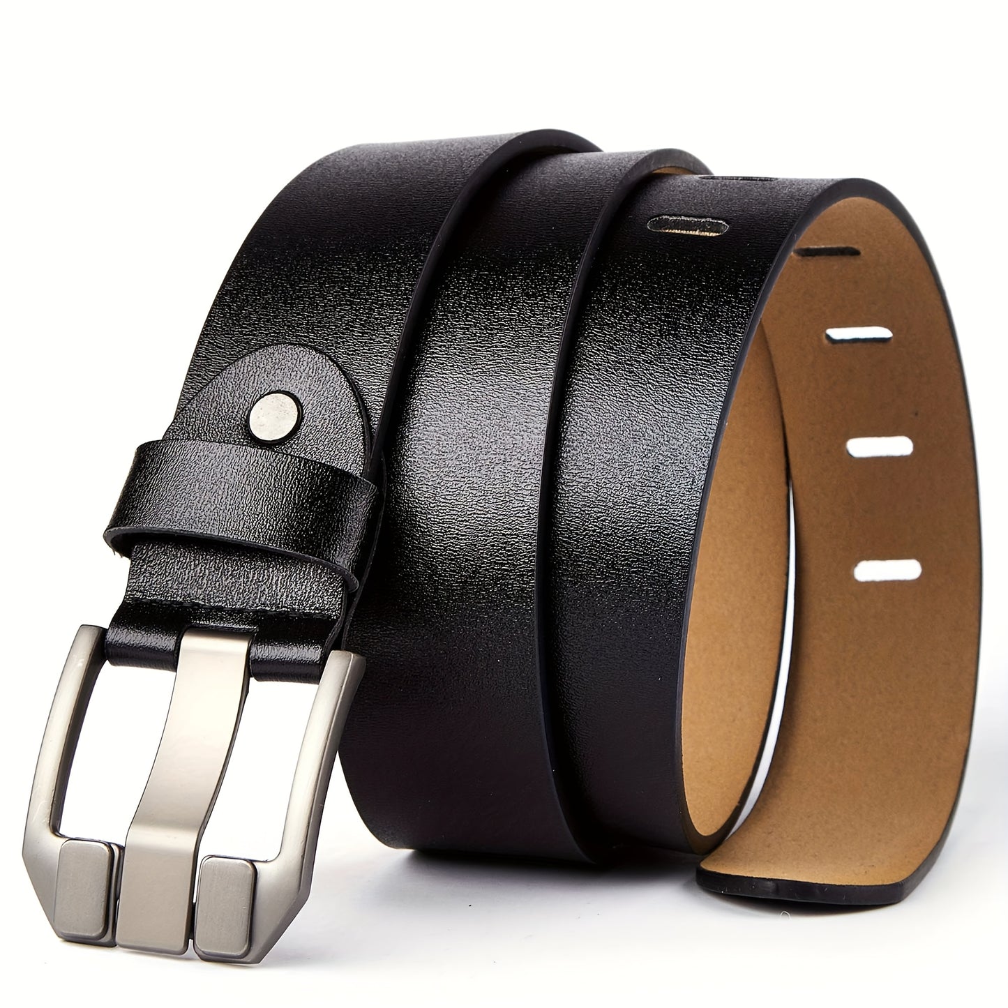 Men'S Genuine Leather Belt with Alloy Buckle - Casual Retro Style, Black, Perfect Gift for Husband or Father, Everyday Accessory|Casual Style Belt|Durable Leather Belt, Belt For Men, Men'S Belt