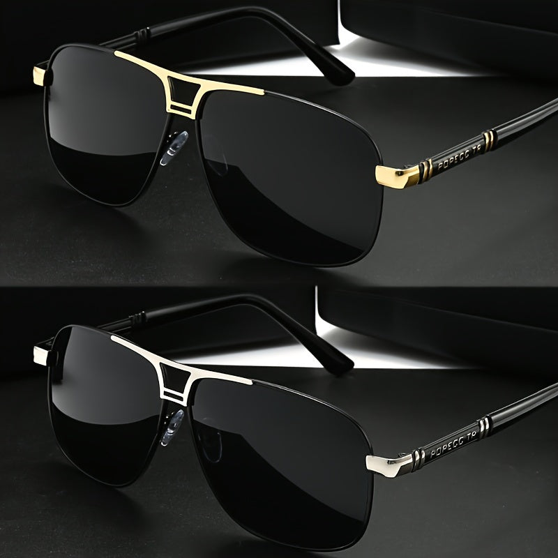 Ideal choice for 2 pairs of couple style gifts - Men's and Women's filter glasses with large frames, daily glasses