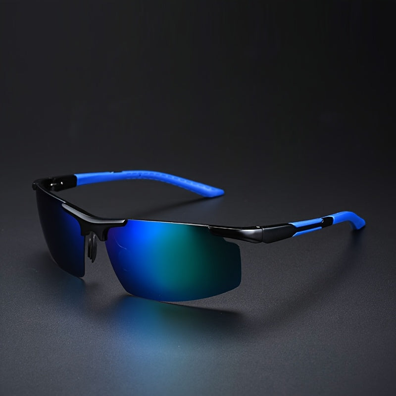 CookShark Men's Polarized Fashion Glasses - Wide Frame (>139mm) for Driving, Fishing & Hiking, Lightweight Durable Design with Protective Case, Casual Outdoor Travel Goggles, Sleek Construction, Quality Lenses