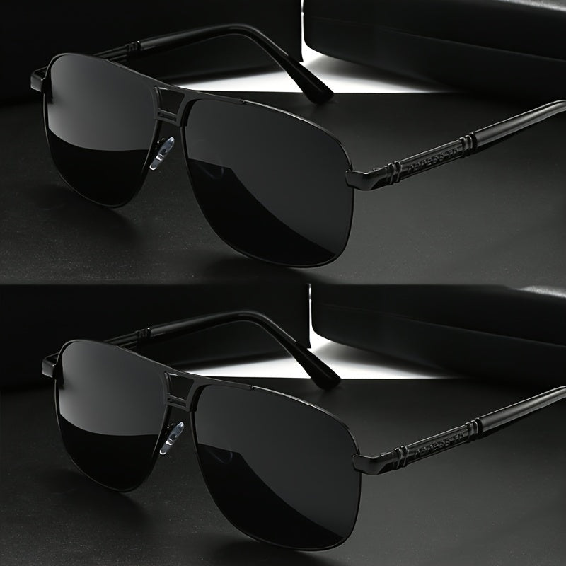 Ideal choice for 2 pairs of couple style gifts - Men's and Women's filter glasses with large frames, daily glasses