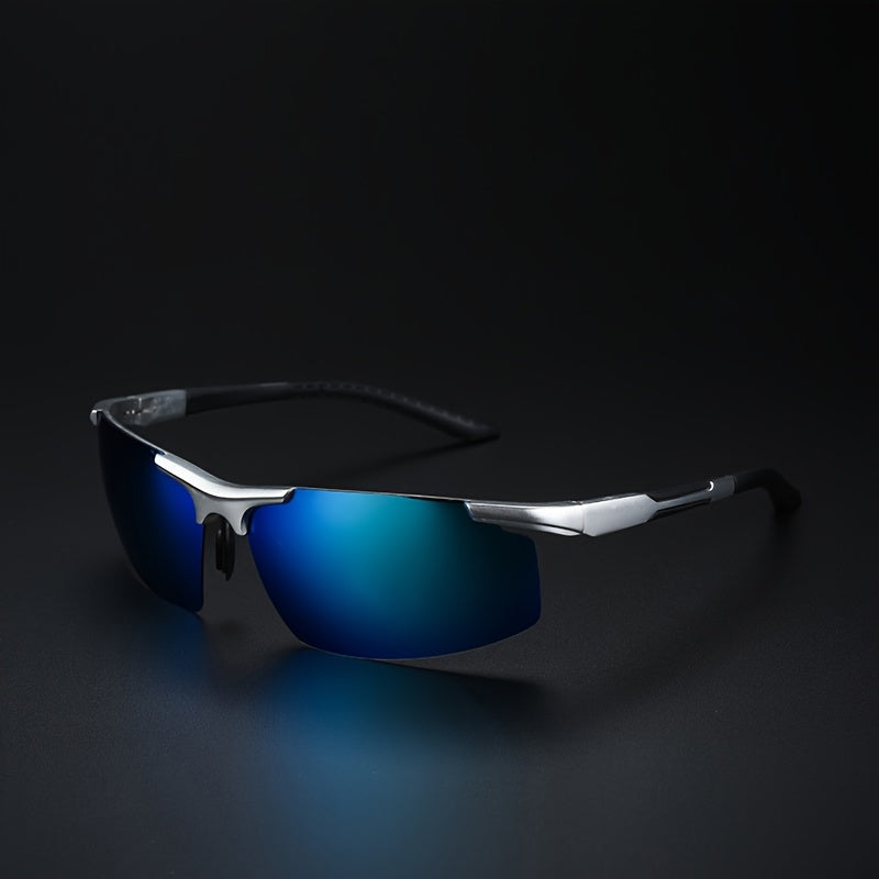 CookShark Men's Polarized Fashion Glasses - Wide Frame (>139mm) for Driving, Fishing & Hiking, Lightweight Durable Design with Protective Case, Casual Outdoor Travel Goggles, Sleek Construction, Quality Lenses