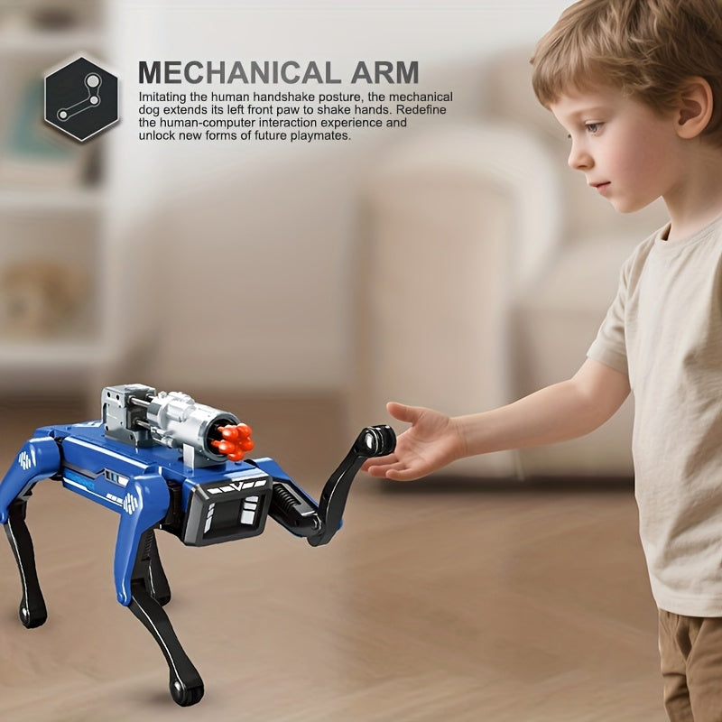 AI Robot Dog, Multi-Functional Robot Dog, 12 Voice Commands, Application Control, USB Charging, Perfect Holiday Gift and Prize, Fashionable Future Design, High-tech Gadget, Robot Toy