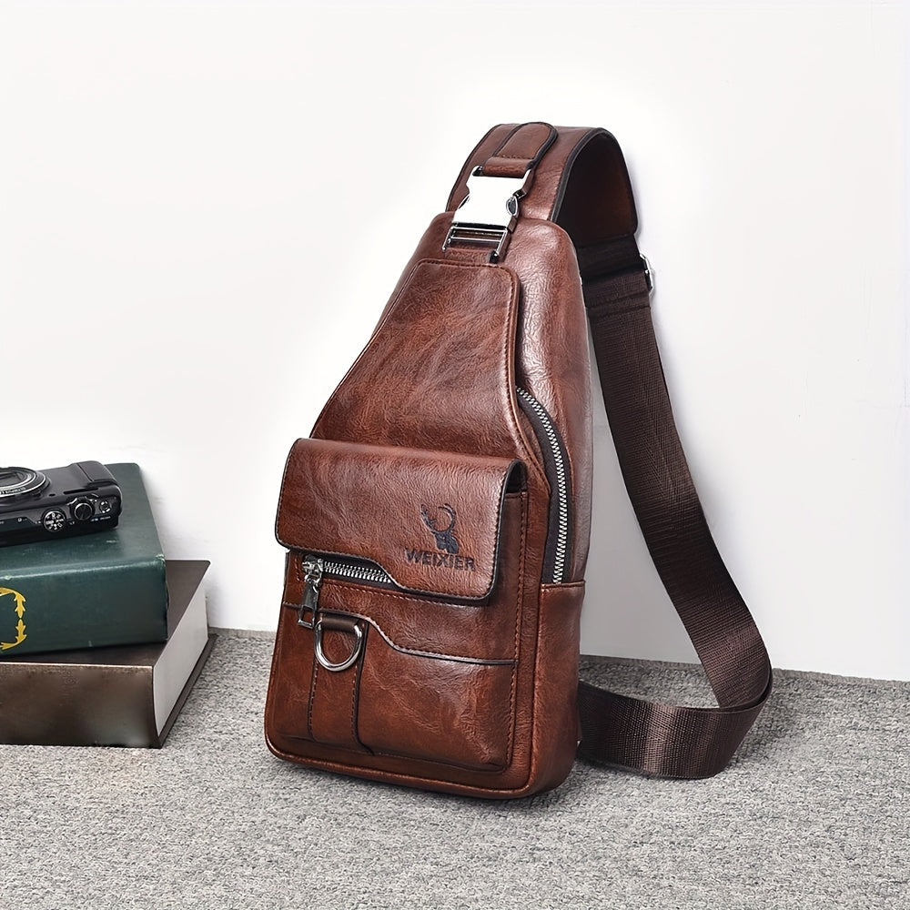 New and Wear-Resistant Men's Crossbody Bag, Handbag, Shoulder Bag, Chest Bag, Made of Wear-Resistant Fabric, with Large Capacity, Convenient to Carry, Suitable for Daily Work, Leisure, and Travel, Available in Multiple Colors