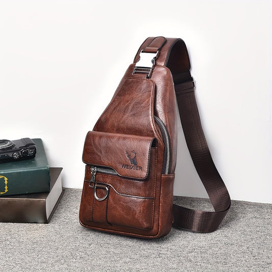 New and Wear-Resistant Men's Crossbody Bag, Handbag, Shoulder Bag, Chest Bag, Made of Wear-Resistant Fabric, with Large Capacity, Convenient to Carry, Suitable for Daily Work, Leisure, and Travel, Available in Multiple Colors